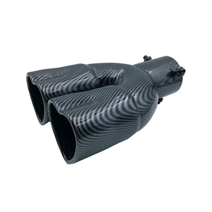 Car heart-shaped double row single row color car tail throat thickened stainless steel love bake blue exhaust pipe