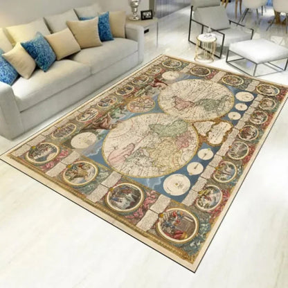 Map Pattern Carpets For Living Room Decoration Pirate Treasure Halloween Home Office Decorative Rugs Kitchen Bedroom Floor Mat