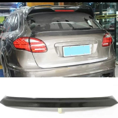 For Porsche Cayenne 958 2011 2012 2013 2014 True Carbon Fiber /FRP Black Middle Wing Rear Wing Luggage Lip Top Spoiler