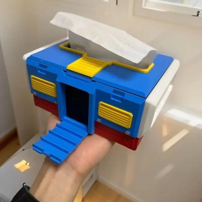 Creativity Gundam Living Dining Room Tissue Box Paper Towel Protective Cover Phone Holder Desktop Ornament Birthday Gift