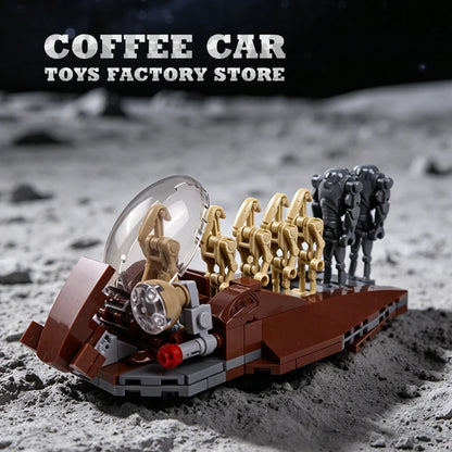 Sci-Fi Military Space Transport Ship MOC Bricks Toys Mecha Warrior Airship Model Star Plan Robot Spaceship Building Blocks Gifts