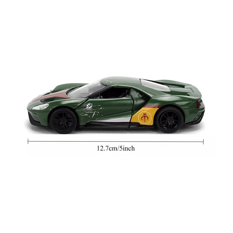 Jada 1:32 Star Wars Rides Diecast Cars - Ford GT Boba Fett, Dodge Challenger Stormtrooper, VW Beetle R2-D2, Collectible Gift Toy