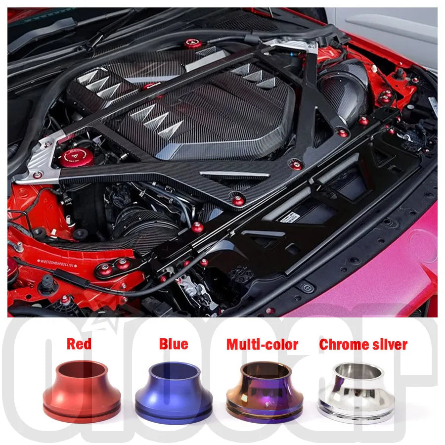 OiOMOTORS Front Bonnet Body Bolts and Nuts Billet Dress Up Hardware Kit for BMW G87 M2 G80 G81 M3 G82 G83 M4