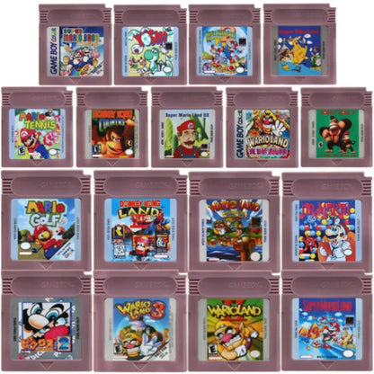 -New GBC 16 Bit Game Video Game Cartridge Console16 Bit Game Card Wario Land Donkey Kong Wario Land 2 Yoshi for GBC/GBA Mario
