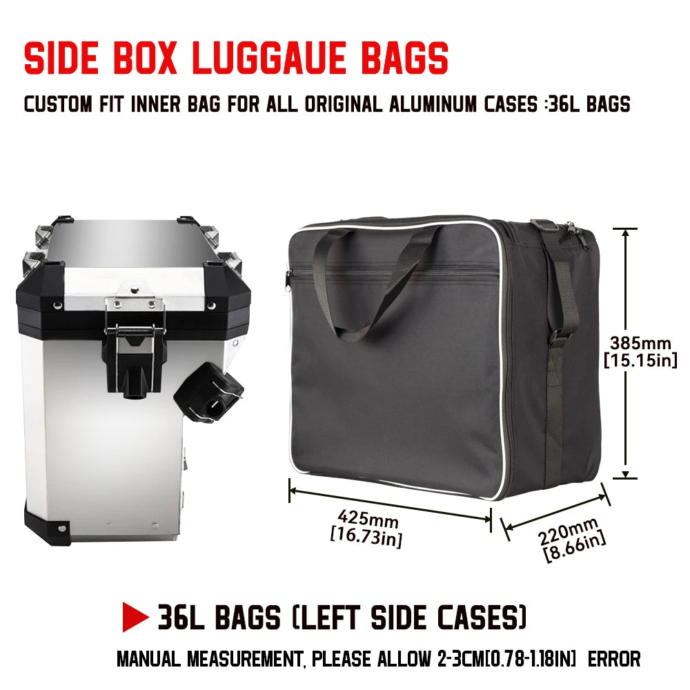 Motorcycle Box Inner Bag Luggage Bags 28L/36L/40L for BMW R1200GS Adv R1250 GS Adventure K1600 Motorbikes Waterproof Bag