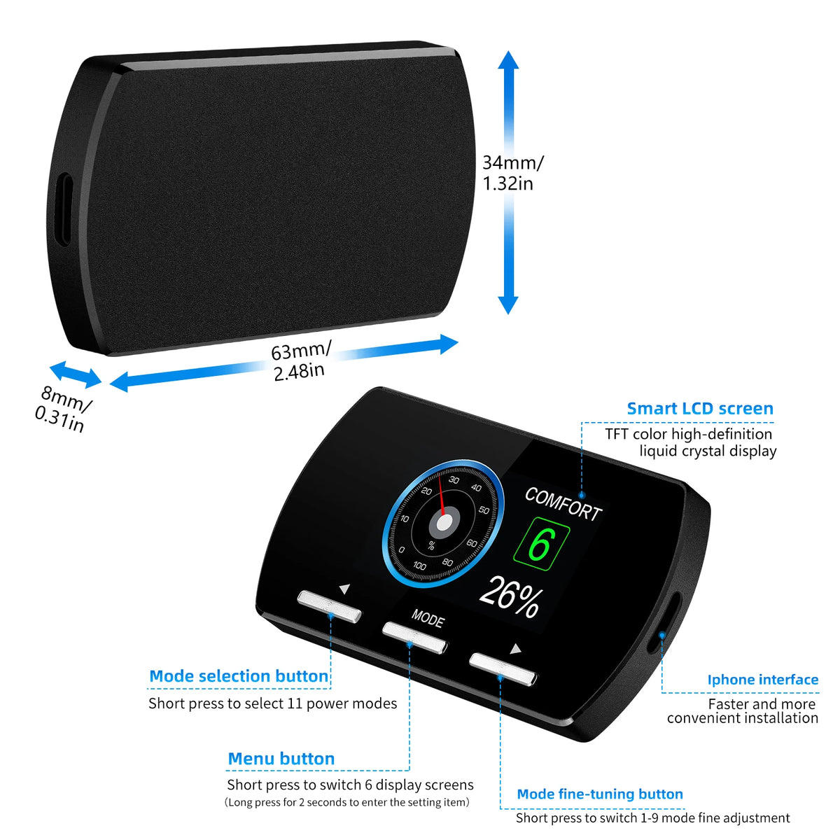 Car Electronic Throttle Controller Accelerator Tuning For Car 9 Drives 5 Modes Racing Accelerator Potent Booster For All Cars