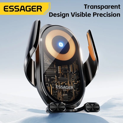 Essager 15W Magnetic Wireless Car Charger for MacSafe 15W Cooling Stand Holder for iPhone 16 15 14 13 12 Pro Max Xiaomi Samsung