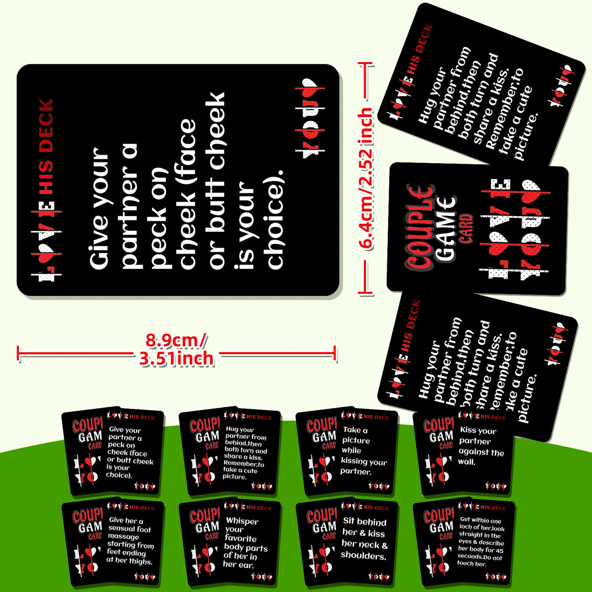 1Deck Couple Game Card - Challenge Cards for Couples, Night Date Bedroom Leisure Entertainment Game Card