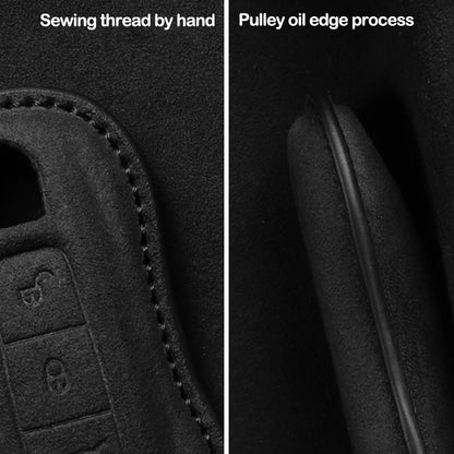 Car Key Case Leather Cover Shell For Porsche Panamera Spyder Carrera Macan Cayman Cayenne 911 970 981 991 Fob Car Accessories