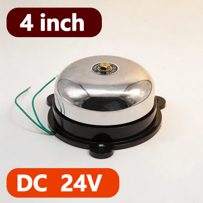2/3/4/6 Inch Internal Strike Electric Bell AC110/220V DC12/24V High Decibel Loud Sound Alarm Doorbell School Factory Household