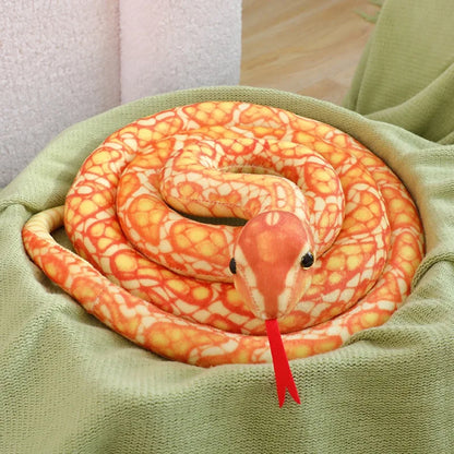 110-310cm Simulation Python Boa Plush Doll Reptile White Green Silver Black Beautiful Pattern Snake Plush Doll Home Decoration