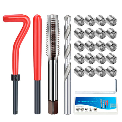 XCAN Thread Repair Kit M3 M4 M5 M6 M8 M10 M12 M14  Screw Thread Inserts For Restoring Damaged Threads Repair Tools Drill Bit