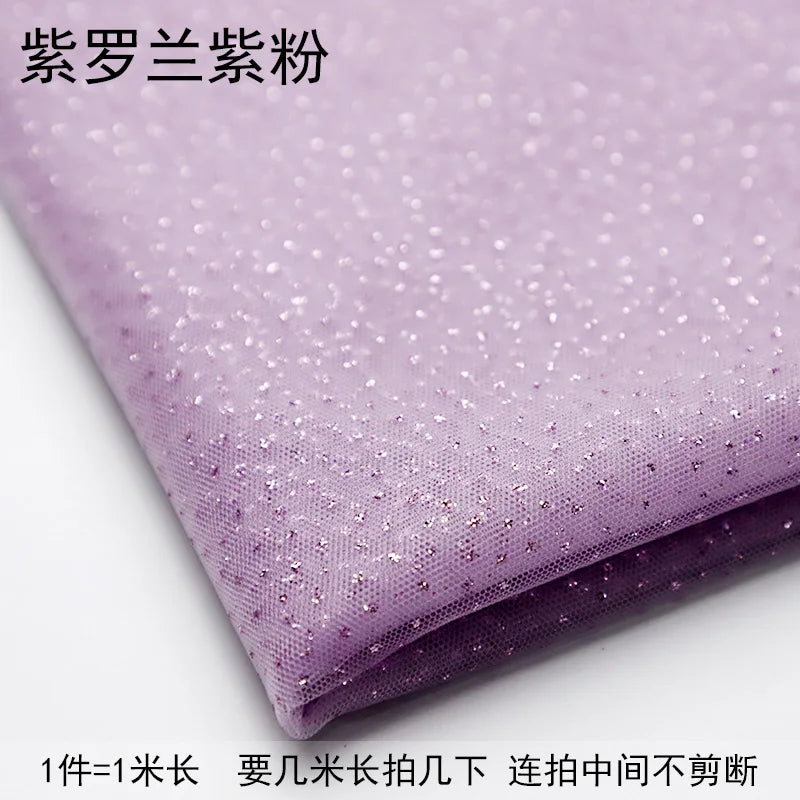 Gold Tulle material black encryption soft Tulle spray silver glitter Tulle wedding dress home decoration fabric