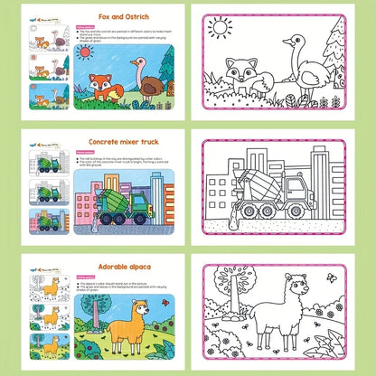 1Pc Animal Coloring Book Beginner Learning Doodle Painting Educational Art Activity Book Creativity Development Coloring Pages