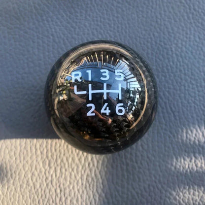 6 Speed Carbon Fiber Aluminum Racing Gear Shift Head Knob For Ford Focus ST RS Fiesta