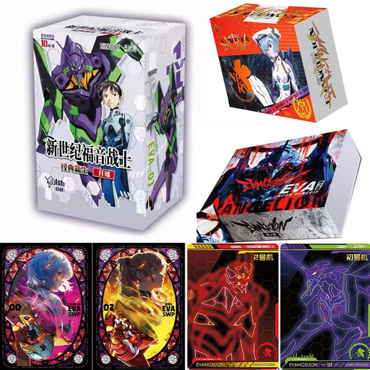 Neon Genesis Evangelion Anime Trading Cards Booster Box Collection, EVA-01 Rei Asuka Rare Foil Collectible Cards, TCG CCG