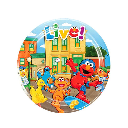 Birthday Party Decoration Set Supplies Cartoon Sesame Streets Birthday Party Supplies Tableware Balloon Cake Topper Banner Plate