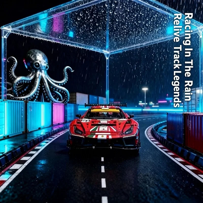 Popular 911-488GTE Collection Champion GT Racing Building Block Model Decorations Mechanical Super Brick Puzzle Adult Ceremony!