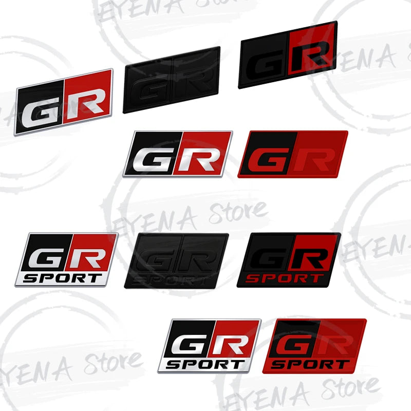 1pcs Car Metal Alloy GR SPORT Logo Steering Wheel Sticker Emblem For Toyota Yaris RAV4 Hilux Camry Prius Land Cruiser Corolla