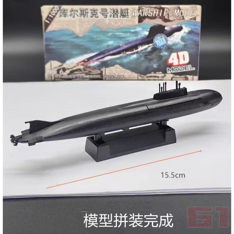 4D Assembled Warship Model 8-piece Set Dreadnought Destroyer Typhoon Class Submarine Hovercraft Toy Boat
