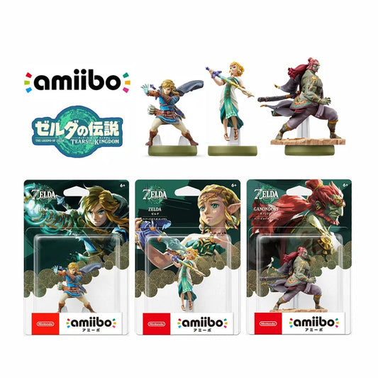 Nintendo Amiibo The Legend of Zelda Tears of the Kingdom Link Zelda Ganondorf Figure NFC Toy for Switch OLED Wii U 3DS