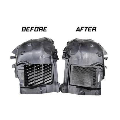 2pcs Mg-Al Alloy Honeycomb Enhanced Clearance Front Fender Liner Grill Wheel Arch Kit For BMW M2 M3 M4 G87 G80 G81 G82 G83 2021+