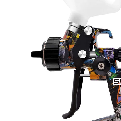Sutu 5800 Pneumatic Spray Gun 1.3mm Stainless Steel Spray Nozzle 600ml Pot Car Furniture Spray Paint Clear Atomization