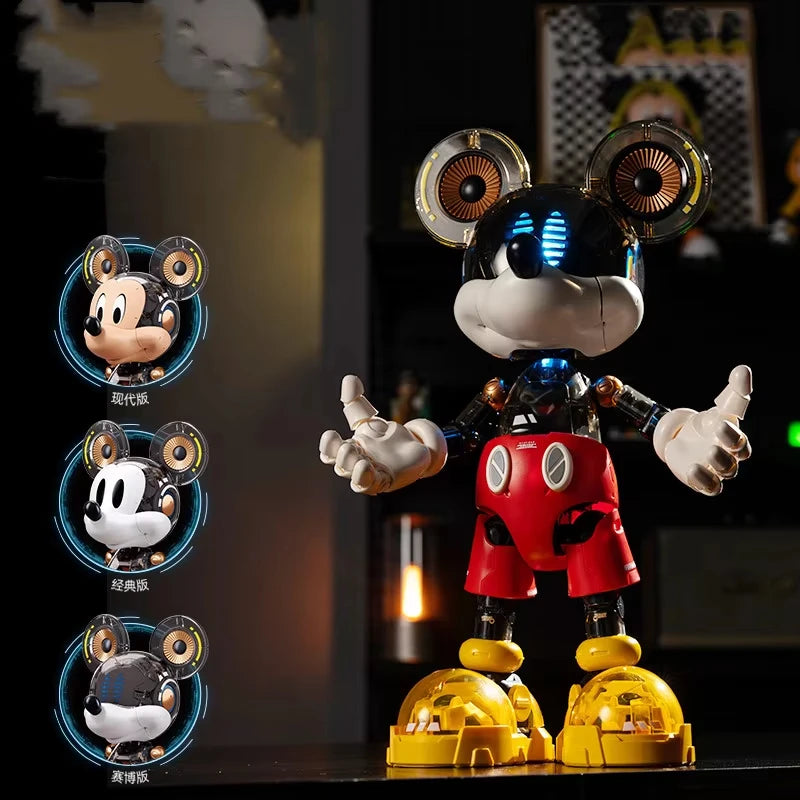 Cyber Mickey Mouse Donald Duck Bricks Assembly Toy Cartoon Anime Action Figure Doll Model Desktop Ornaments Birthday Gifts Toy