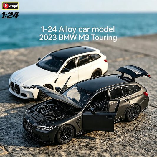 Bburago 1:24 2023 BMW M3 Touring simulation alloy car model crafts decoration collection Exquisite interior design Die cast toy