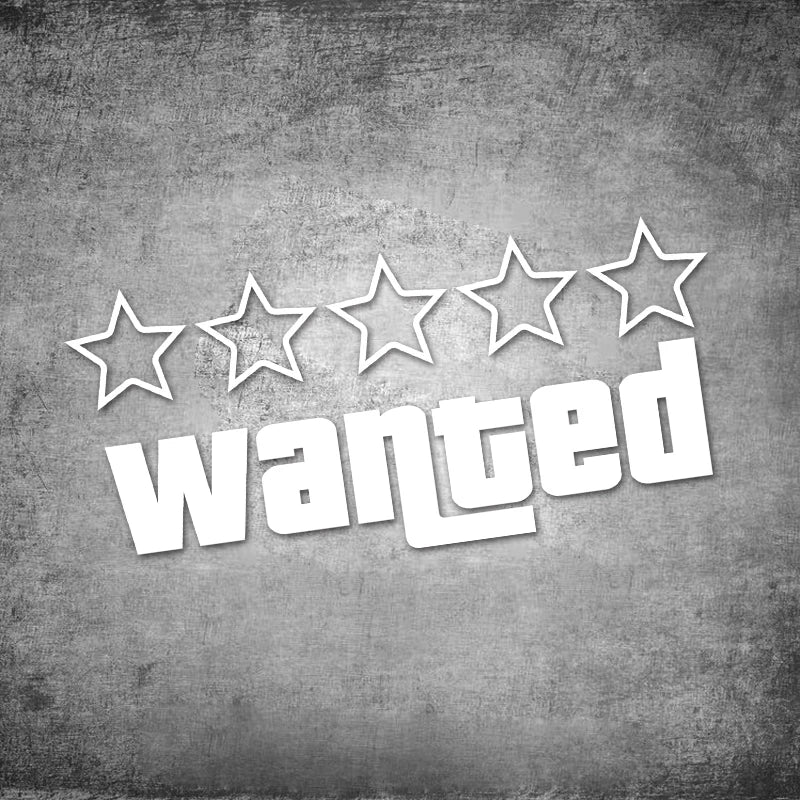 Wanted Pentagram Car Stickers for Rear Windshield Window Glass Auto Bumper Body Cover Scratches Waterproof Auto Accessories