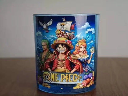 NEW Anime One Piece 30Th Anniversary Whiskey Tumbler Cup Luffy  Thousand Sunny Nami Glass Drinkware Coffee Cup Mug Gift