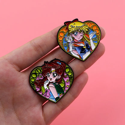 Manga Enamel Pin Anime Characters Badges on Backpack Brooches for Women Men Lapel Pins Cosplay Accessories  Gifts