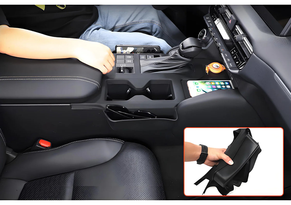 LHD RHD for Toyota Land Cruiser Prado J250 LC250 2024 2025 Silicone Gear Shift Panel Cover with Storage Box Console Organizer