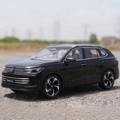New 1:18 2025 VW Tiguan L PRO SUV Alloy Car Model Diecast Metal Vehicles Car Model High Simulation Childrens Toy Gift Decoration