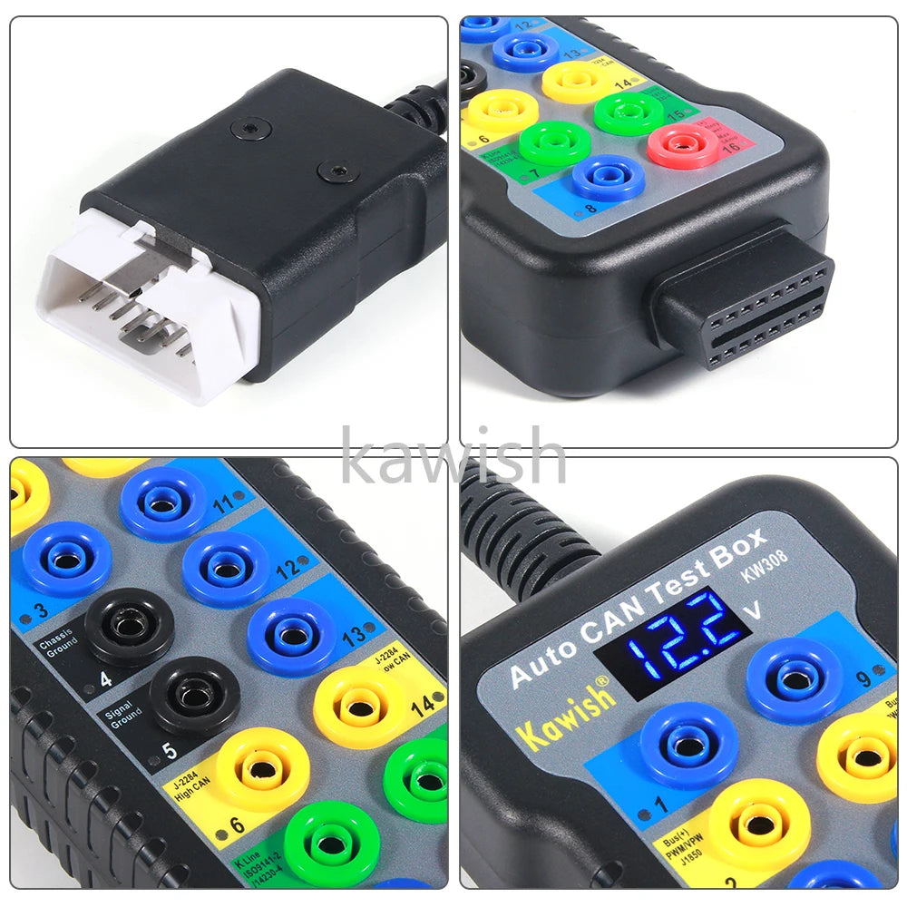 2026 OBDII Auto Car Break out Box Obd Breakout Box Car Protocol Detector with Pin out Car Obd2 Interface Monitor for Vehicle
