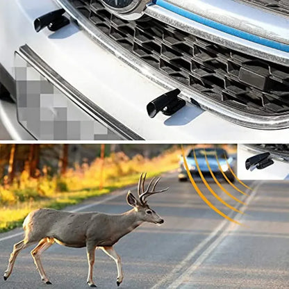 Ultrasonic Car Deer Whistle Animal Repeller Front Grille Mount Auto Safety Alert Repellent Safe for Automobiles