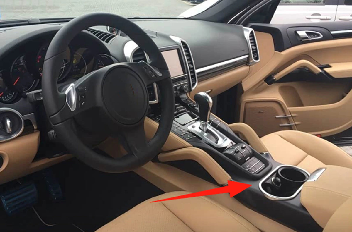 Car Interior Central Console Water Cup Holder Center Drink Bracket Compartment For Porsche Cayenne 4 Door 2011-2018