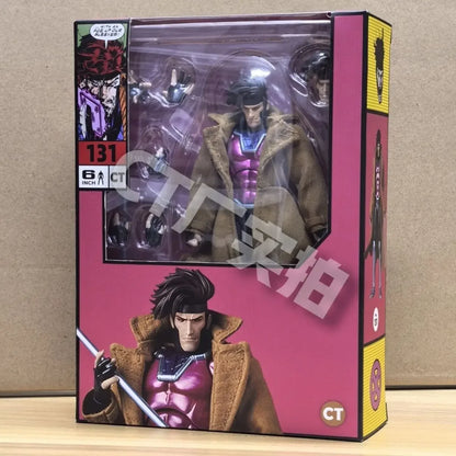 In Stock CT Toys Mafex 131 Gambit Action Figure SHF X-Men Anime Figure Movable Model Figurine Kids Toy Customized Gifts