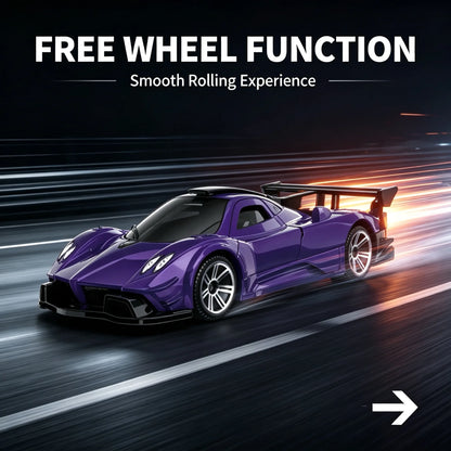 CCA 1:64 Pagani Zonda Diecast Model Car Official Licensed Alloy Toy Car with Working Suspension Free Wheel Collectible Gift