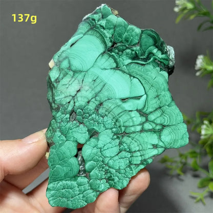 Natural High-Quality And Beautiful Malachite Slate Mineral Raw Stone Therapy Meditation Prayer Energy Home Decoration+Bracket