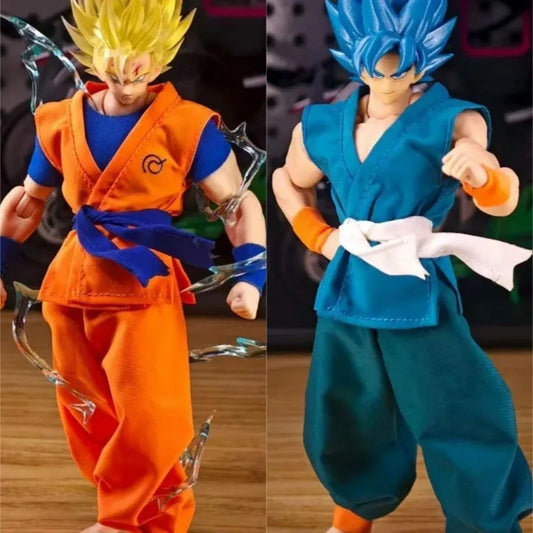In Stock Shf 1/12 Scale Toys Goku Daoist Robe Orange Blue Uniforms Dragon Ball Series Figures Training Suit Goku Clothes Model