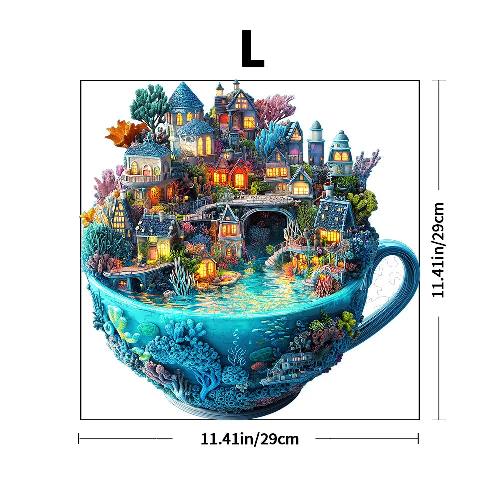 Wooden Fantasy Puzzle: Ideal Gift, Challenging Family Game & Home Decor Craft
