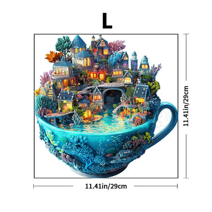 Wooden Fantasy Puzzle: Ideal Gift, Challenging Family Game & Home Decor Craft