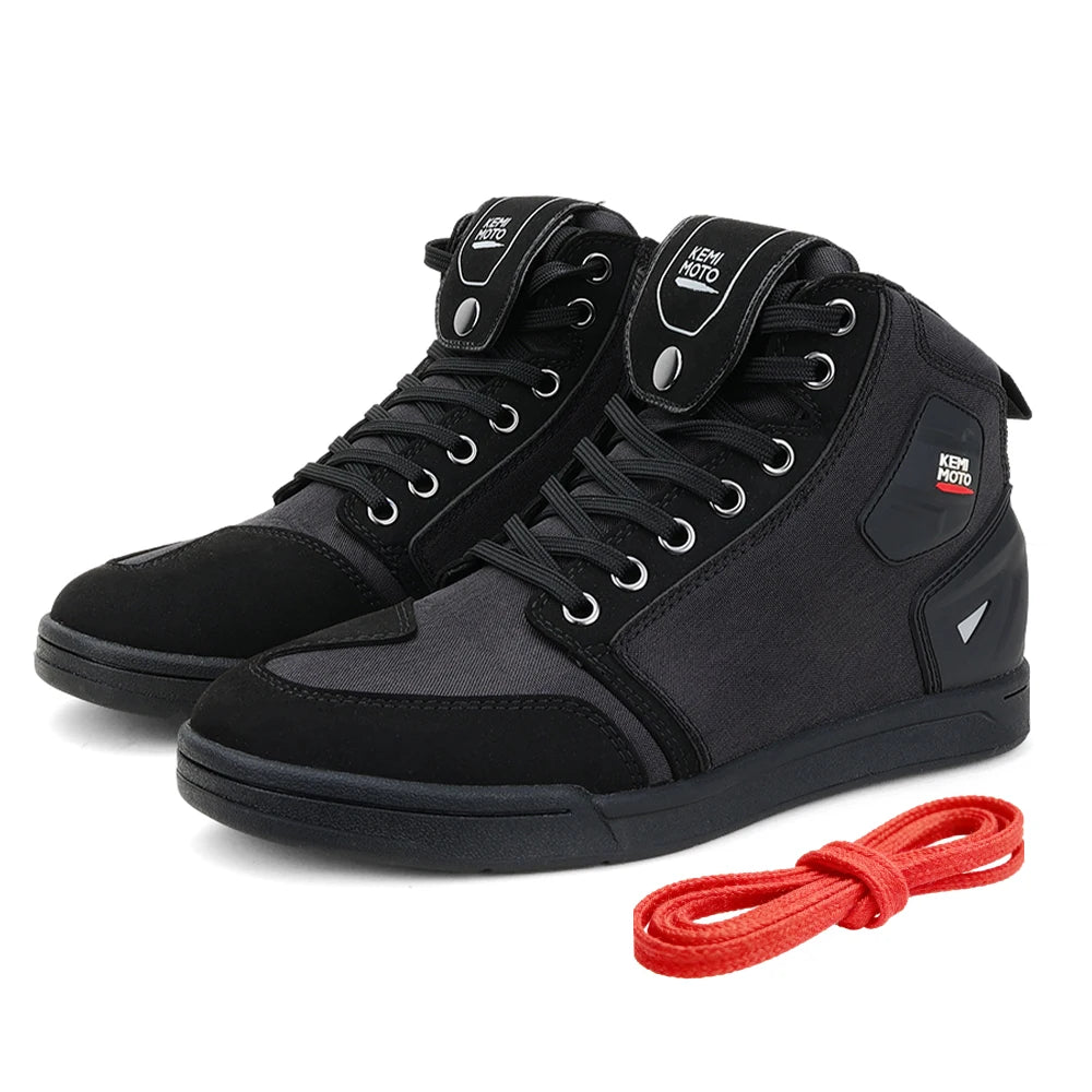KEMIMOTO Motorcycle Shoes Summer Commuting Riding Men Boots Casual Rides Flat Shoes Anti-collision Protection Outdoor Activities