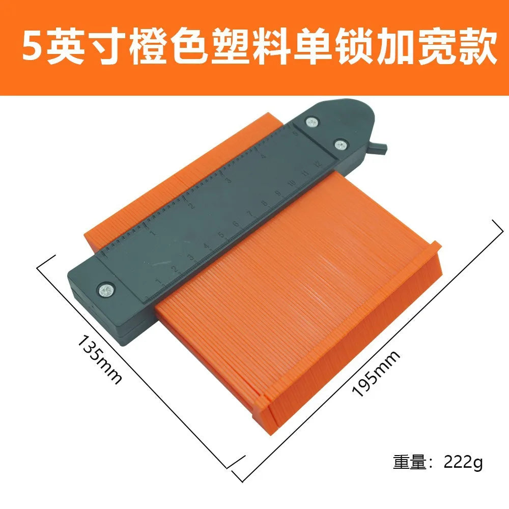 Imperial Radian Ruler, Profiling Gauge, Irregular Bend Measuring Instrument, Contour Ruler, Type Taking Device