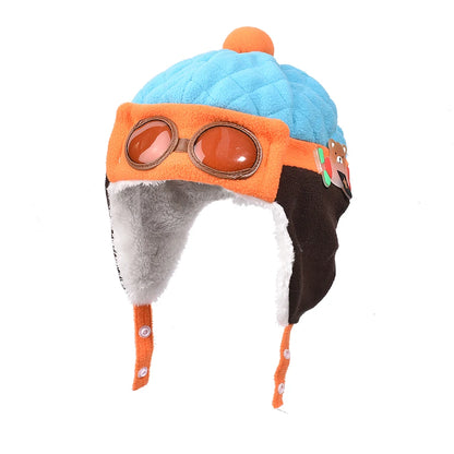 Winter Baby Ear Protection Hat Kids Cartoon Pilot's Hat Korean Version Classic Autumn Winter Boy Girl Baby Ear Protective Hat