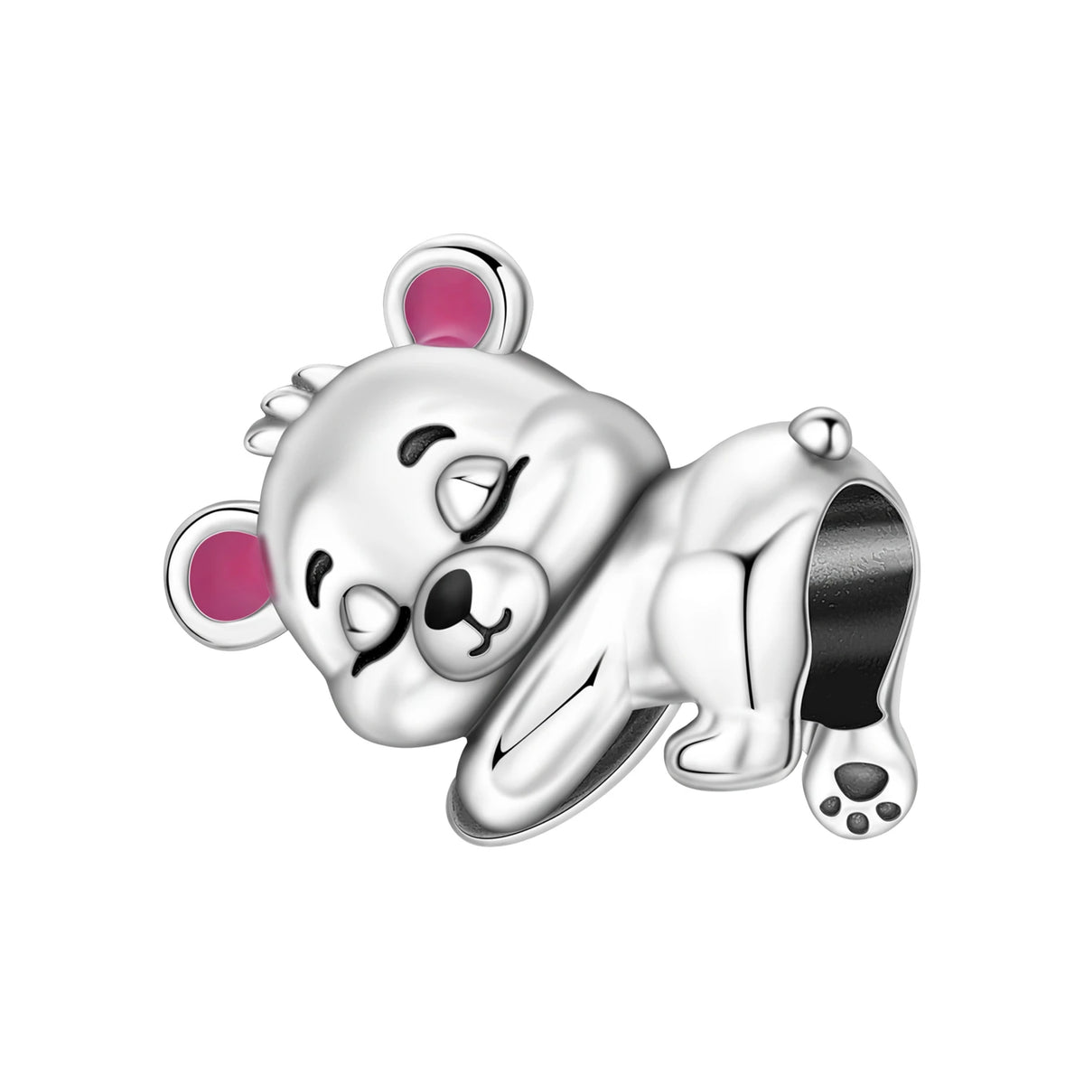 Orstarry 925 Sterling Silver Cute Rabbit Animal Beads Original Pendants Bracelet Charm Jewelry Party DIY Trendy Gifts