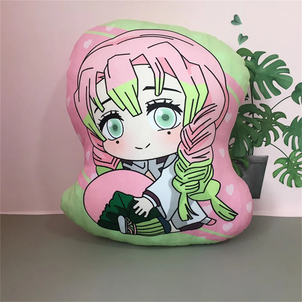Demon Slayer 10cm Pillow Keychain Boys Girls Creative Charm Bag Pendant Children Toys Cartoon Plush Keychain Memorial Gift