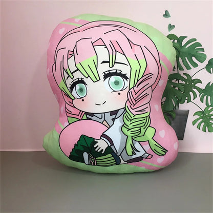 Demon Slayer 10cm Pillow Keychain Boys Girls Creative Charm Bag Pendant Children Toys Cartoon Plush Keychain Memorial Gift