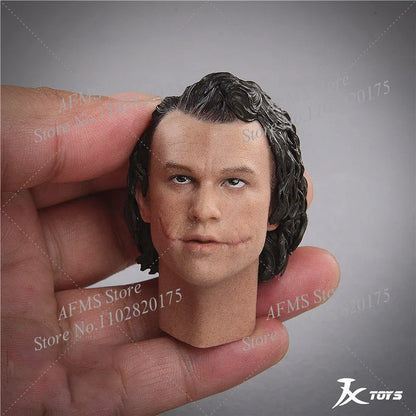JXTOYS 1/6 Scale Collectibles Figure Clown Heath Ledger Head Sculpture Model For 12Inch Men Soldier Action Figure Body